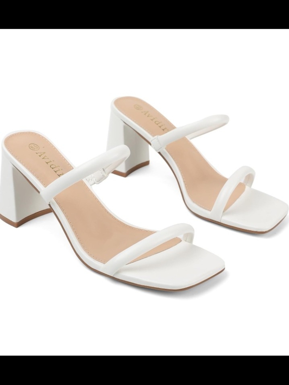 Avidirk Women's Square Open Toe Heeled Sandals